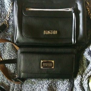 Kenneth Cole Black handbag/ wallet